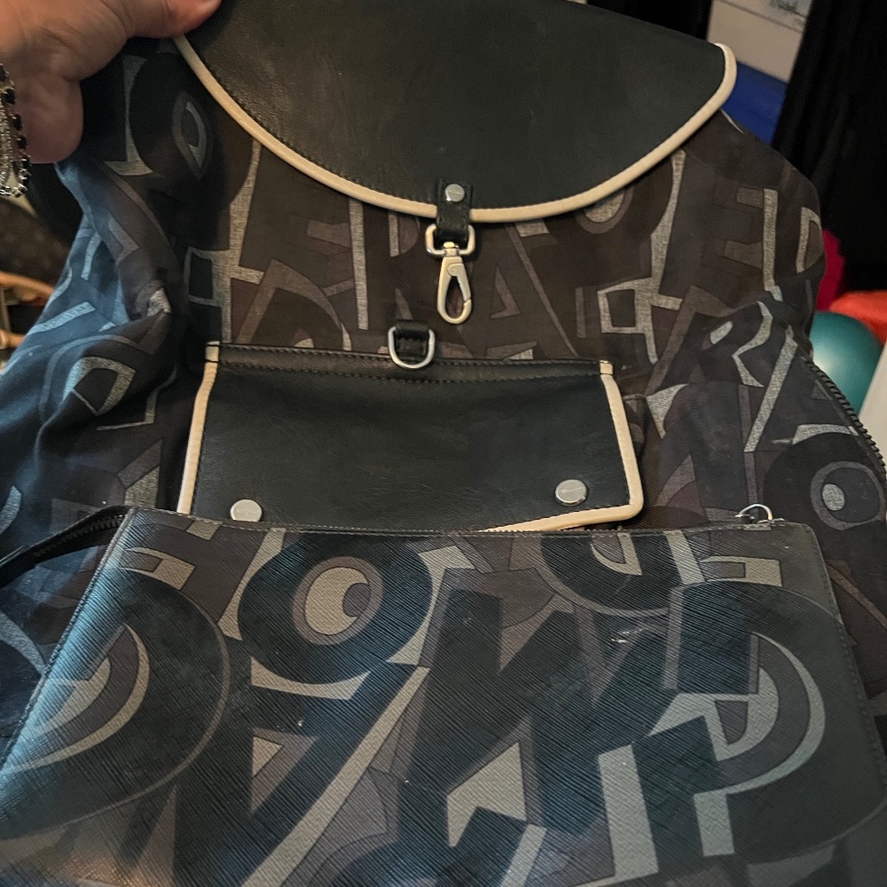 Salvatore Ferragamo back pack with large wallet insert